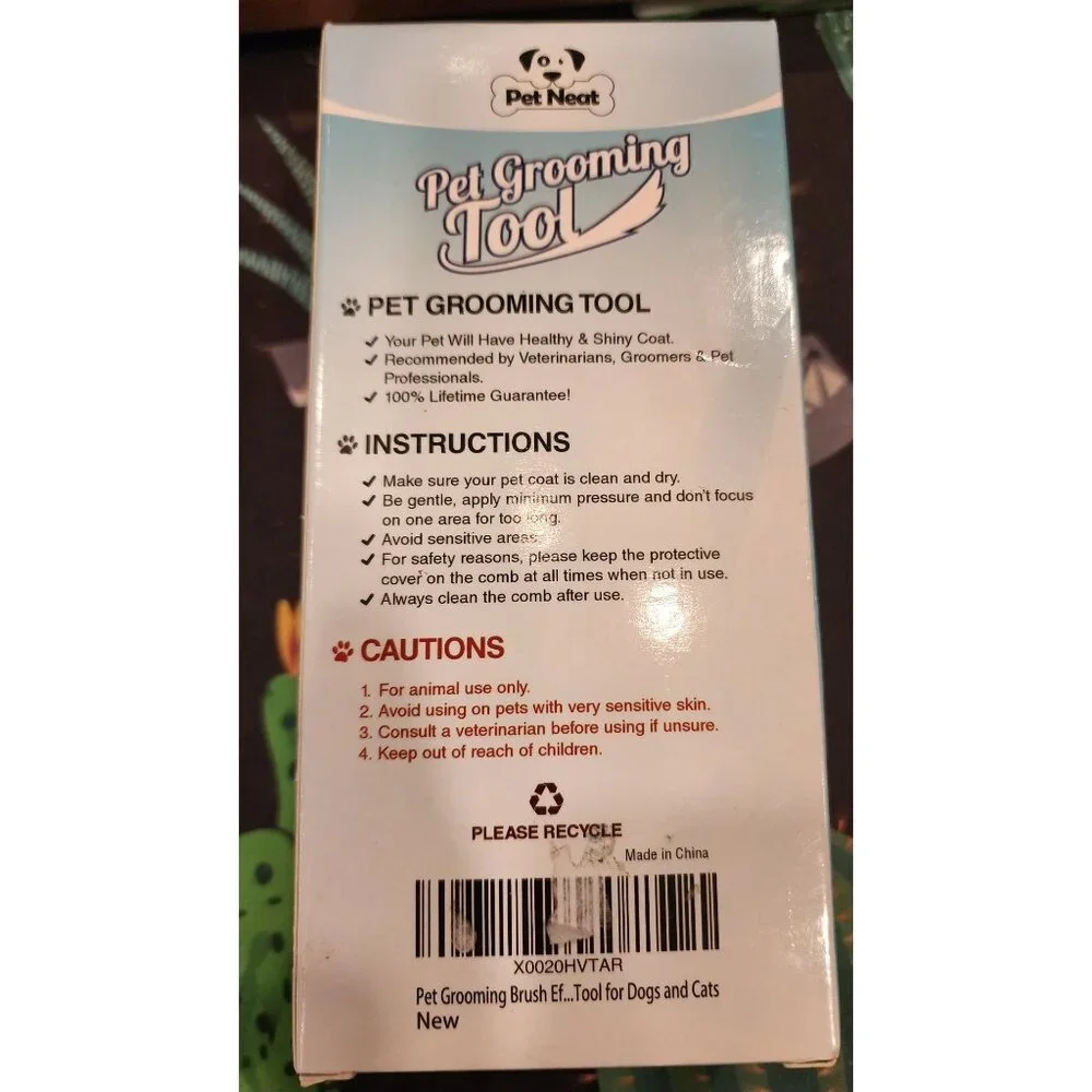 NEW Pet Neat Pet Grooming Tool Brush For Dogs & Cats